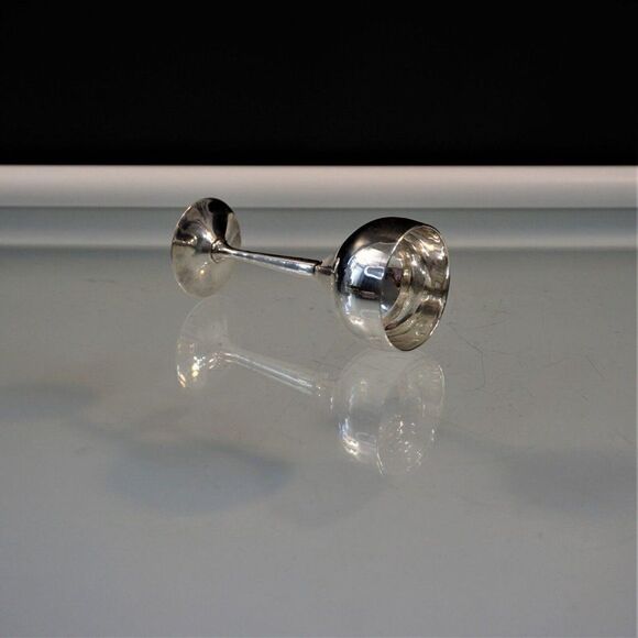 Vintage Cordial Cup Silverplated Liqueurs Glass 5" - Picture 2 of 7